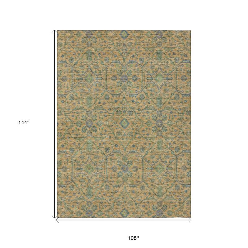 HomeRoots Floral Transitional Rectangle Outdoor Rug