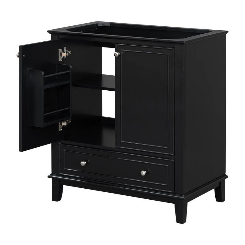30" Bathroom Vanity without Sink, Base Only,Multi-functional Bathroom Cabinet with Doors and Drawer,Solid Frame and MDF Board