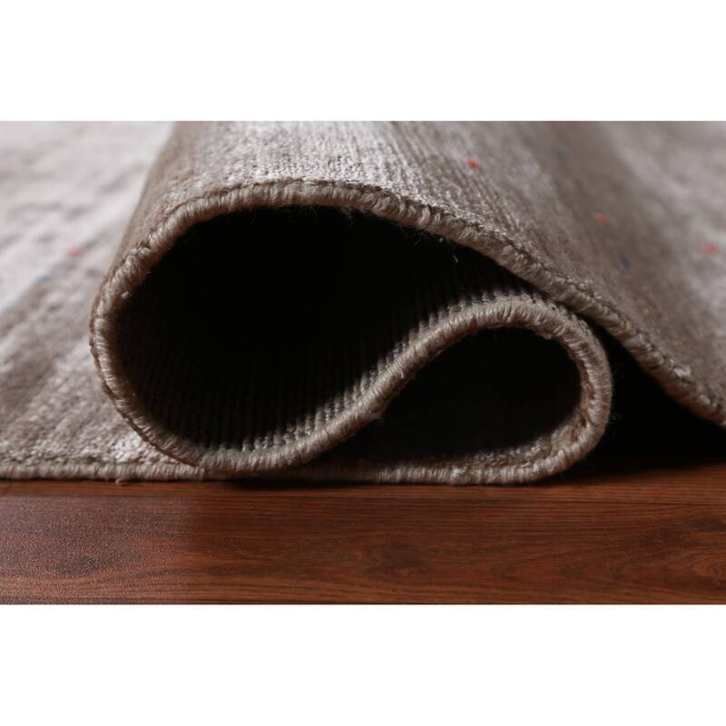 Gabbeh Indian Area Rug Handmade Silk Carpet - 9'3" x 11'10"