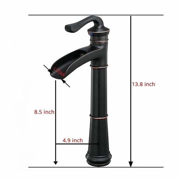 Dr Faucet Waschbeckenarmatur Waterfall – Einhebel, ölgeriebene Bronze, Für Vessel-Becken Oder Wandmontage