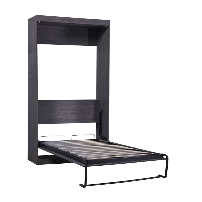 Twin Size Storage Murphy Bed with Wardrobe and Drawers