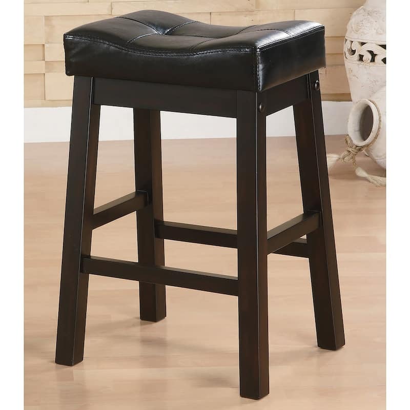 Bezons Black Upholstered Stools (Set of 2) - Bar Height/Counter Height