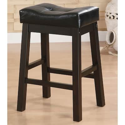 Bezons Black Upholstered Stools (Set of 2)