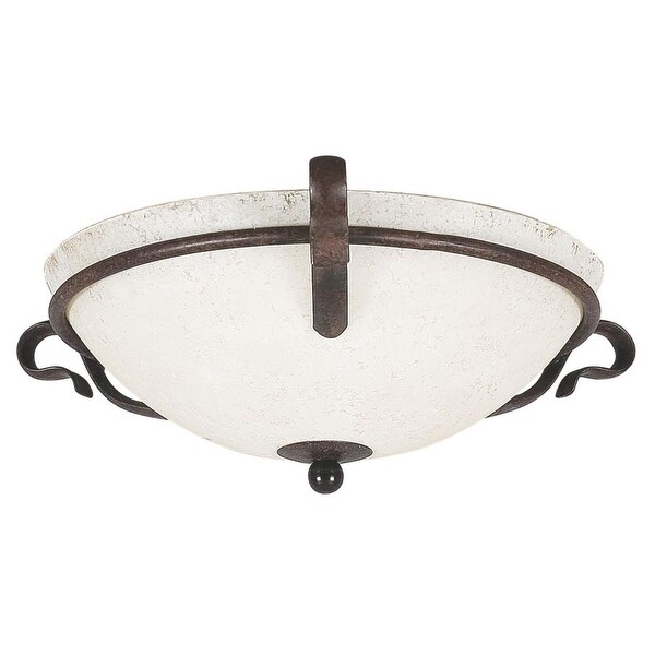 Sunset Lighting F5485 Venice 2 Light 200 Watt 16" Wide Flush Mount Ceiling Fixture - Rubbed bronze