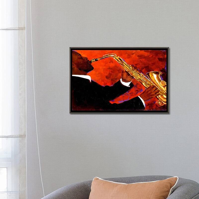 iCanvas "Man on Fire" by Keith Mallett Framed