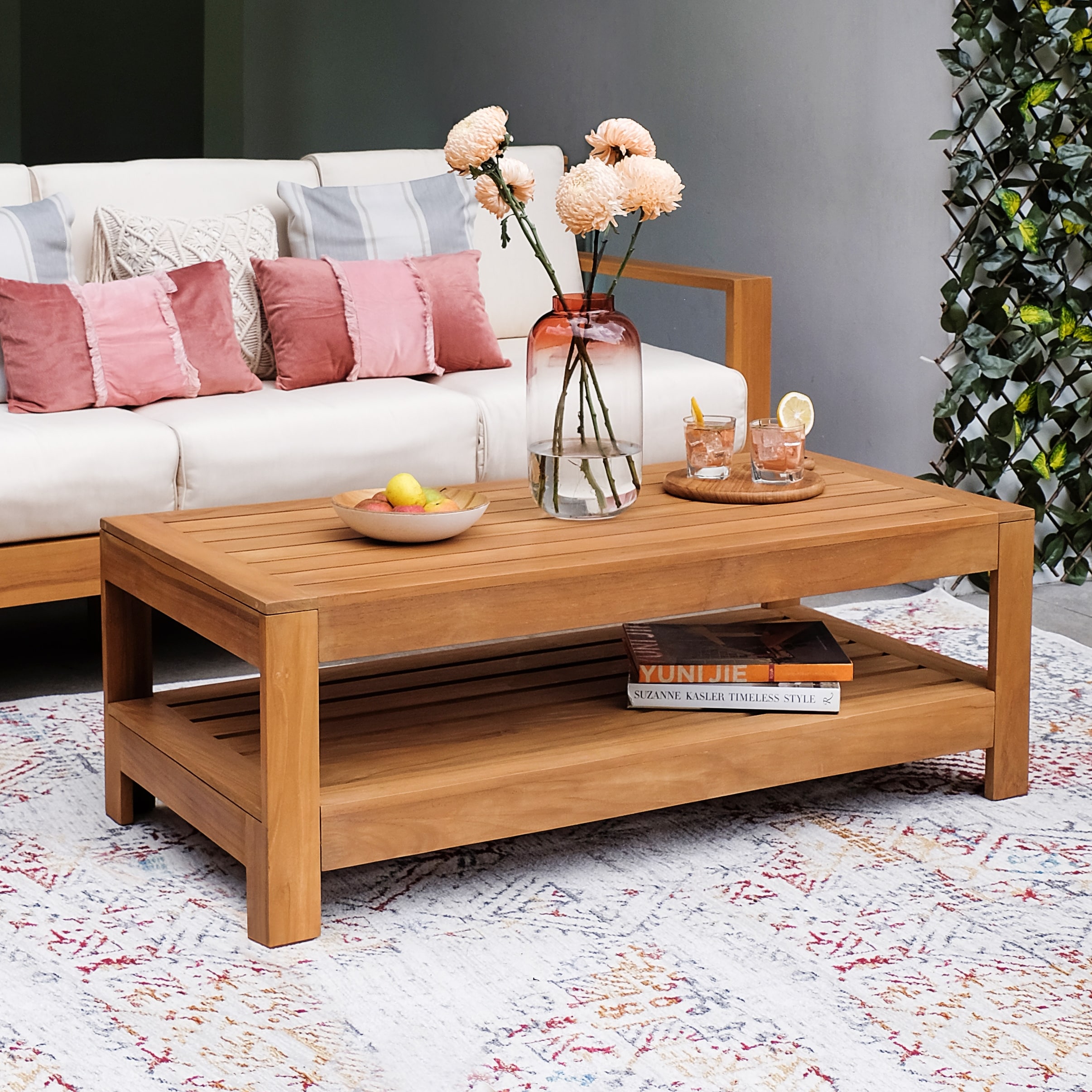 Cambridge Casual Logan Teak Outdoor Patio Coffee Table