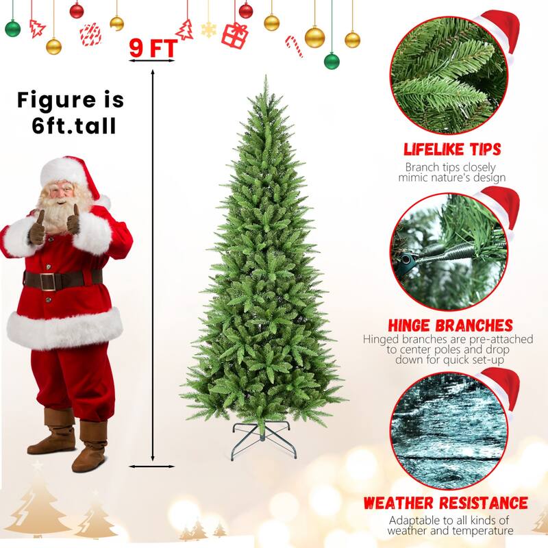 Pre-lit PE&PVC Green Christmas Tree - N/A