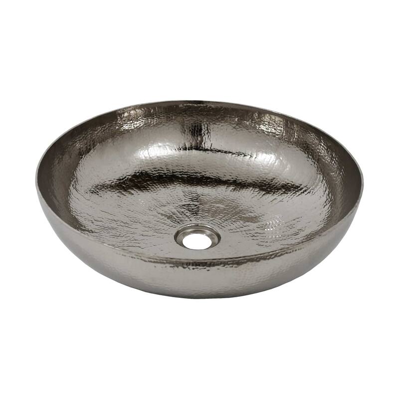 Native Trails Maestro Sonata 17" Copper Vessel Bathroom Sink - Polished Nickel