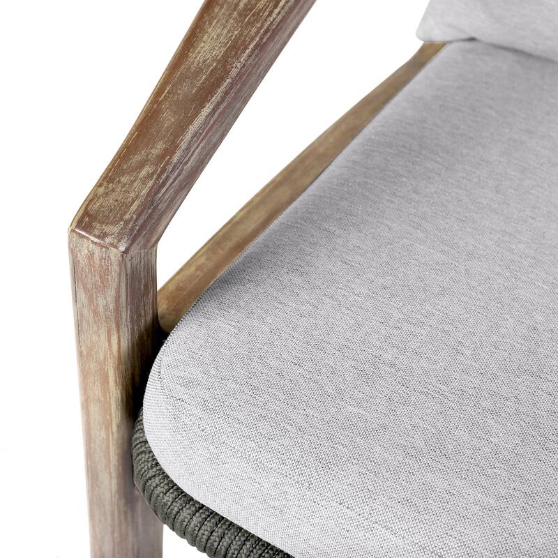 Brighton Solid Wood and Rope 4-Piece Chat Set