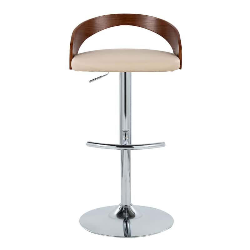 Grotto Adjustable Barstool with Chrome Base