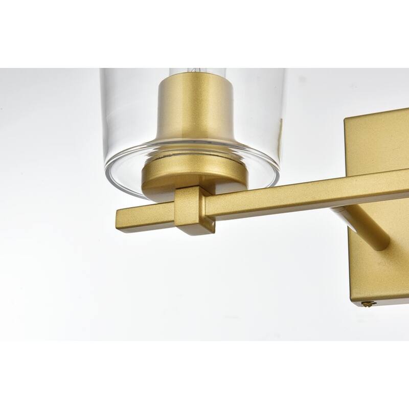 Kelly 1 Light Black and Clear Bath Sconce