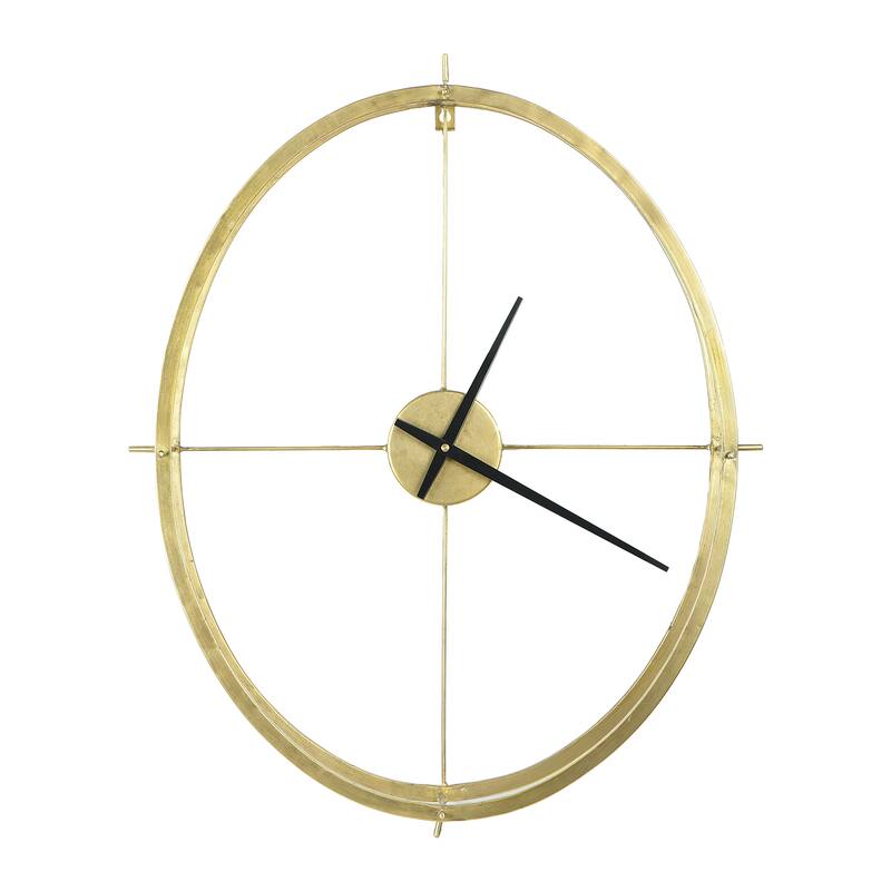 Oval Metal Wall Clock