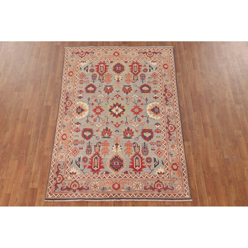 Kazak Area Rug Handmade Bedroom Wool Carpet - 4'9" x 6'10"