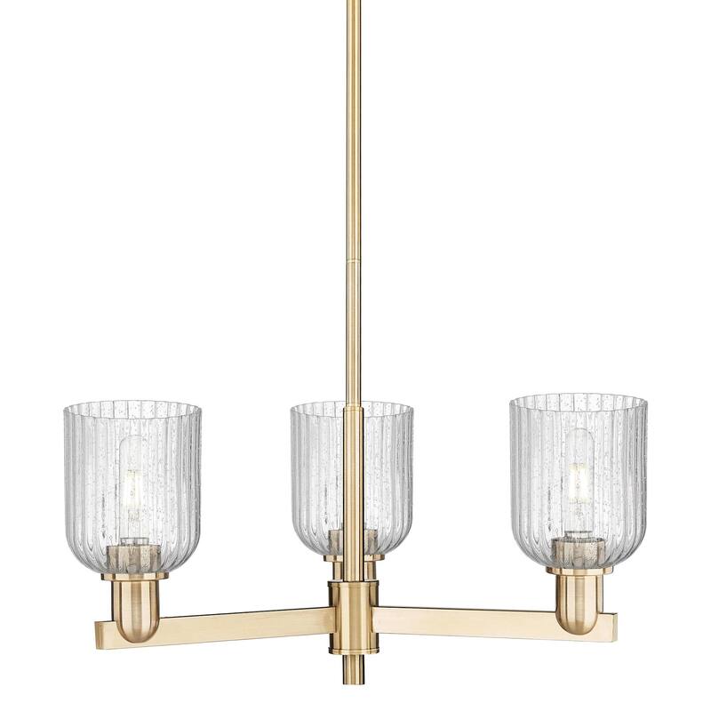 Innovations Lighting 716-3CR-9-18 Bridal Veil Chandelier Bridal Veil 3 - Champagne Bronze / Seedy