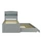 preview thumbnail 4 of 16, Storage Twin Size Platform Bed with LED Headboard, Trundle and 2 Drawers