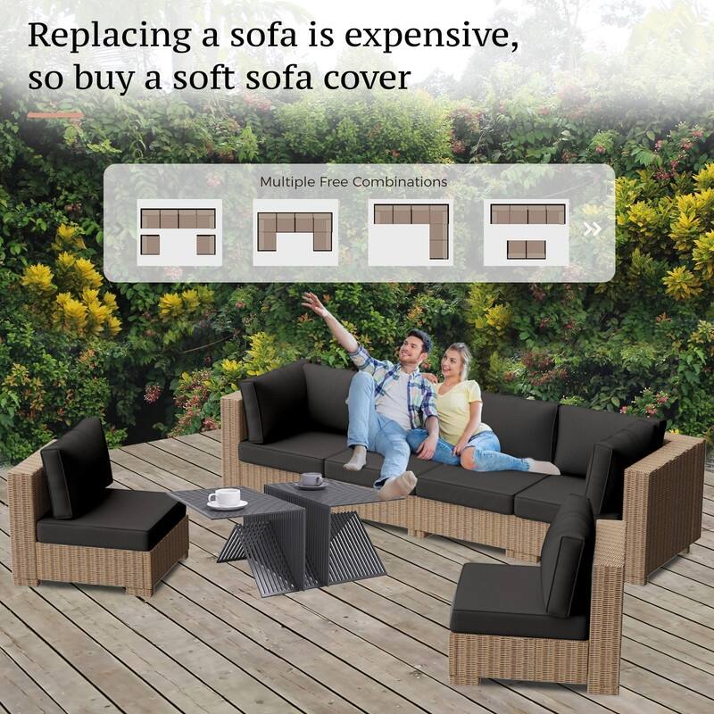 14 Piece Patio Furniture Cushion Set Outdoor Sofa Replacement Cushions