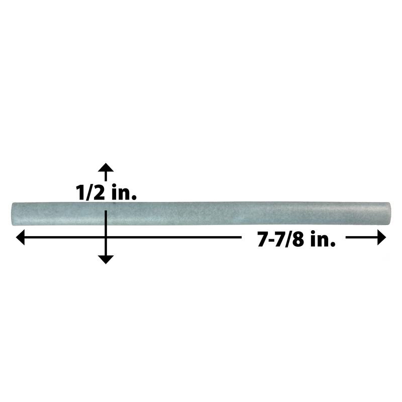 Merola Tile Coco Demi-Bullnose Matte Blue Grass 1/2" x 7-7/8" Ceramic Wall Trim - (1 Tile)