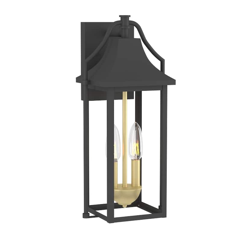 Maxax 17.6" Black Metal Outdoor Wall Light