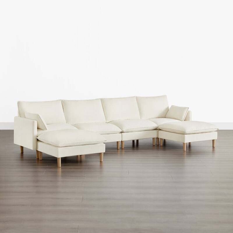 Spruce & Spring Oversized Couch Modular Sectional Sofa for Living Room