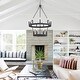 preview thumbnail 3 of 29, Acroma 15-light Farmhouse Black Tiered Chandelier for Dining Room - 27.5 inches