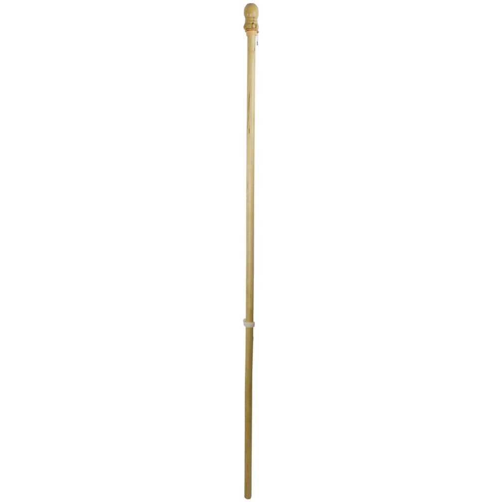 5' Wooden Flagpole with Anti-Furling Ring and Bracket Kit - 60"