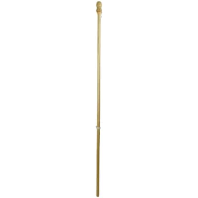 5' Wooden Flagpole with Anti-Furling Ring and Bracket Kit