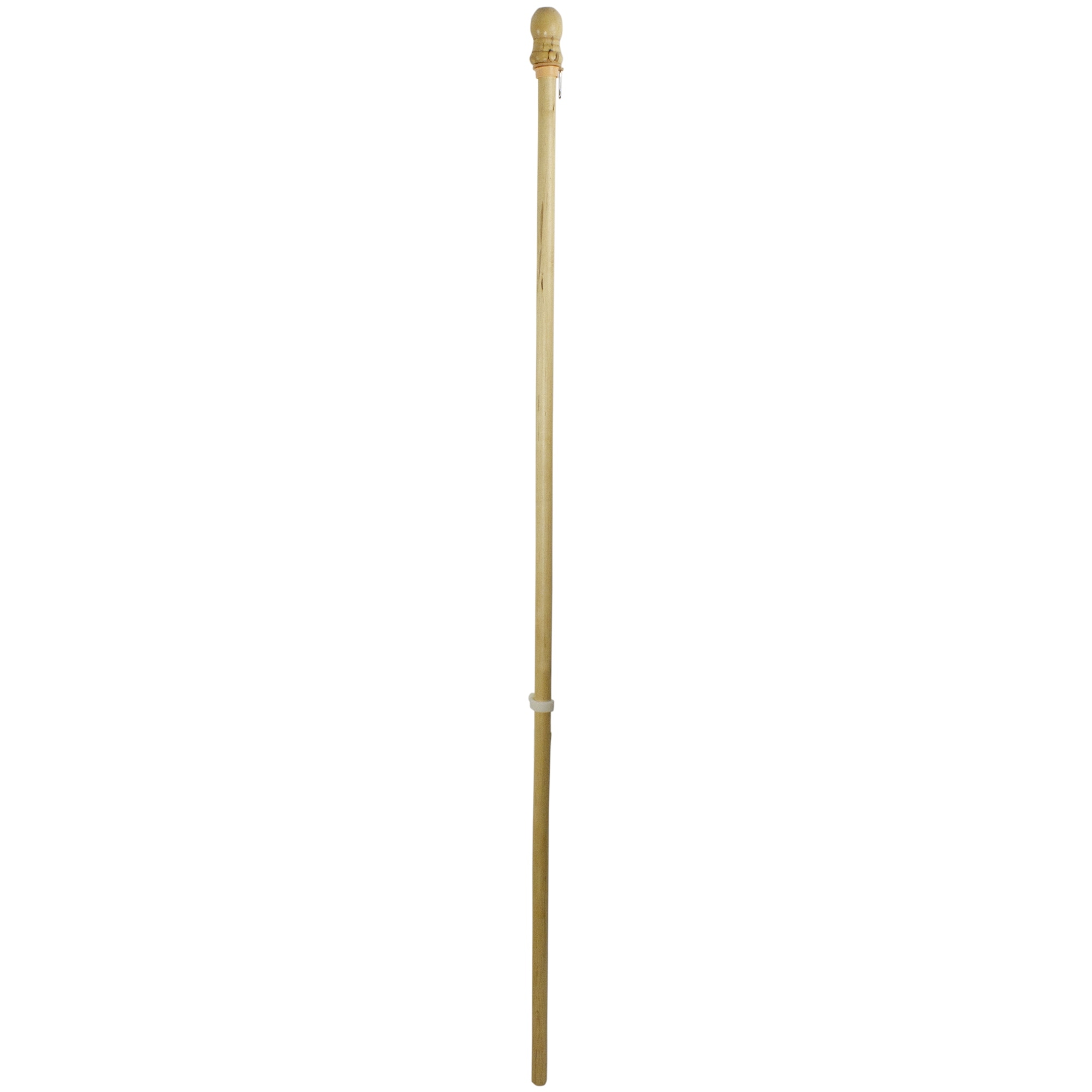 5' Wooden Flagpole with Anti-Furling Ring and Bracket Kit