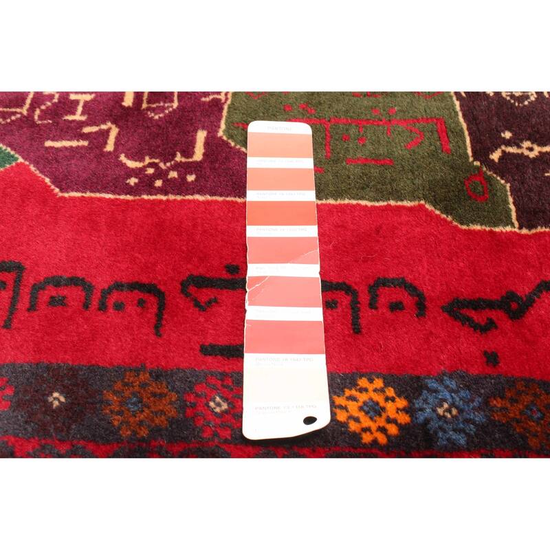 ECARPETGALLERY Hand-knotted Teimani Red Wool Rug - 3'6 x 7'0