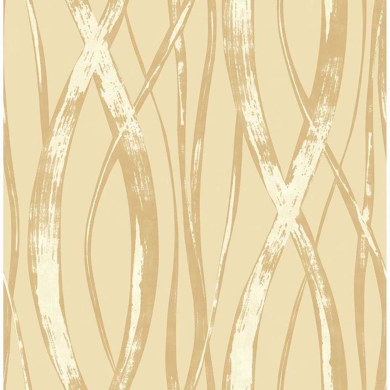 Seabrook Designs Barbados Weave Unpasted Wallpaper - 20.5 in. W x 33 ft. L - Metallic Gold and Tan