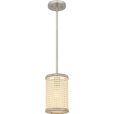 Syrah 1-Light Brushed Nickel Mini Pendant - Brushed Nickel
