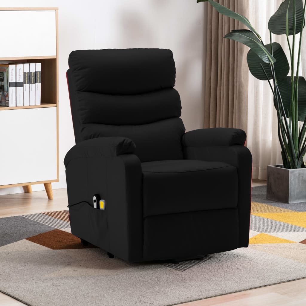 vidaXL Power Lift Recliner Lift Chair for Home Theater Cinema Faux Leather - 29.1" x 35.6" x 39.4"