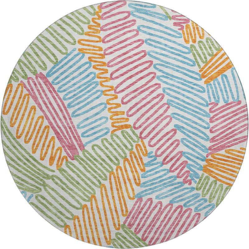 Premium Washable Super Soft Contemporary Leaf Mayfield Rug