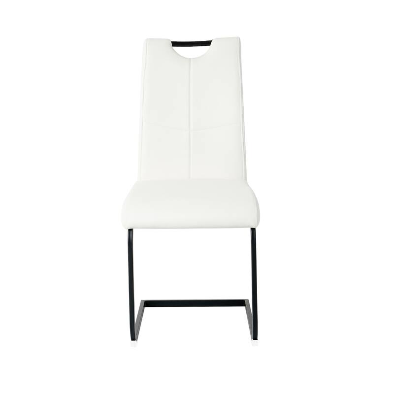 Modern PU Dining Chair, Living Room Chair, Upholstered Chair With Metal Legs (Set of 2)