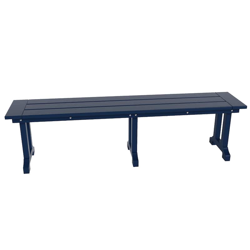 Laguna Hdpe All Weather Outdoor Patio 65" Bench