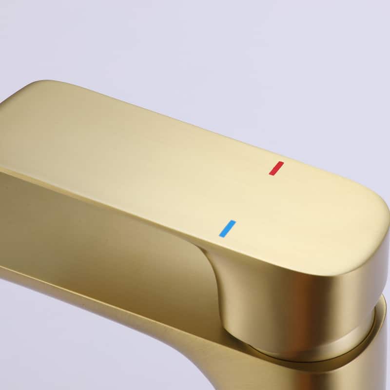 Single-Handle Bathroom Sink Faucets, Basin Mixer Taps, Deck-mounted Vessel Faucet with Hole Cover Plate
