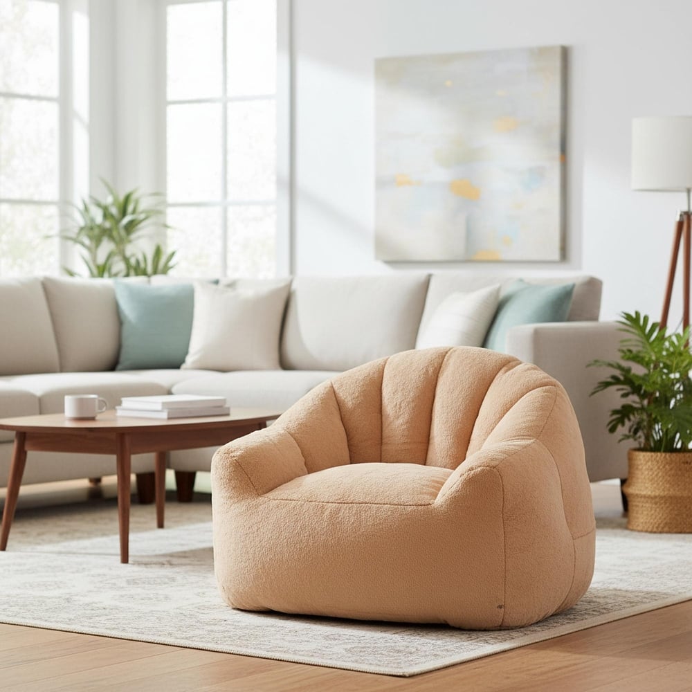 Homy Casa Soft Bean Bag Sofa Chair for Living Room Comfort