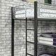 preview thumbnail 3 of 7, Hilt Contemporary Sand Black and Silver Twin Metal Triple Bunk Bed by Furniture of America