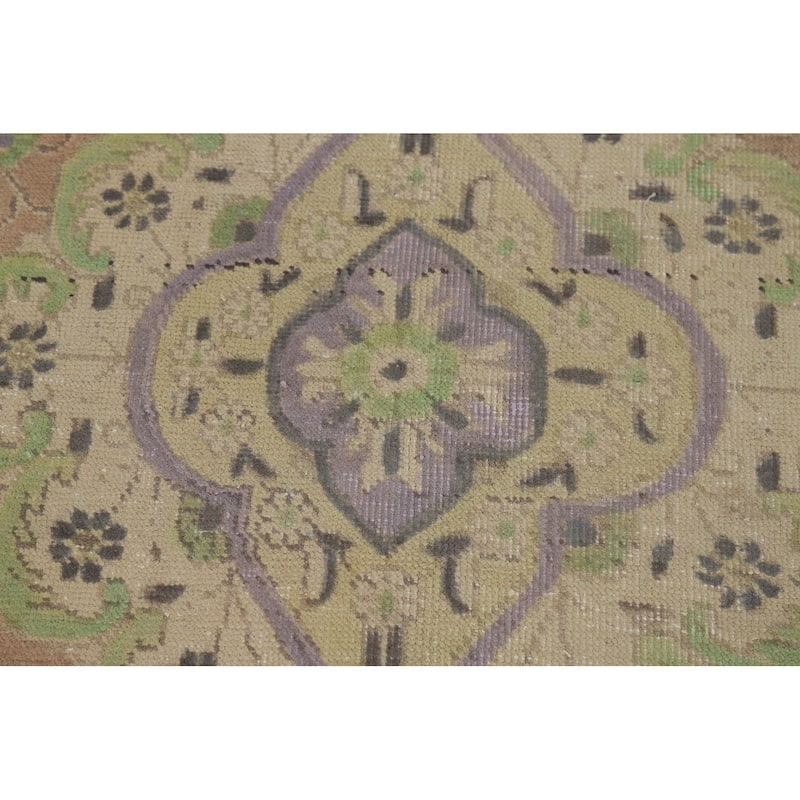 Light Blue Tabriz Persian Area Rug Handmade Bedroom Wool Carpet - 9'5"x 12'5"