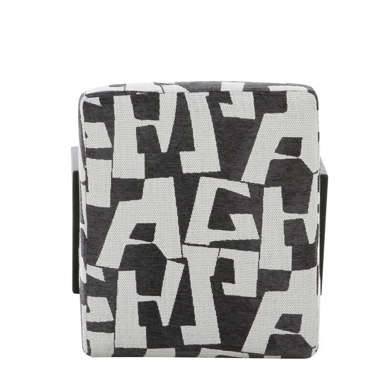 Modrest Leana Modern Black & White Fabric Accent Chair