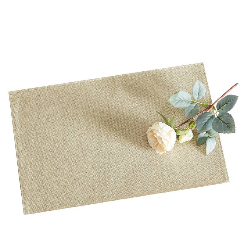 Linen Placemats Set of 4, Heat Resistant Dining Table Place Mats , Machine Washable