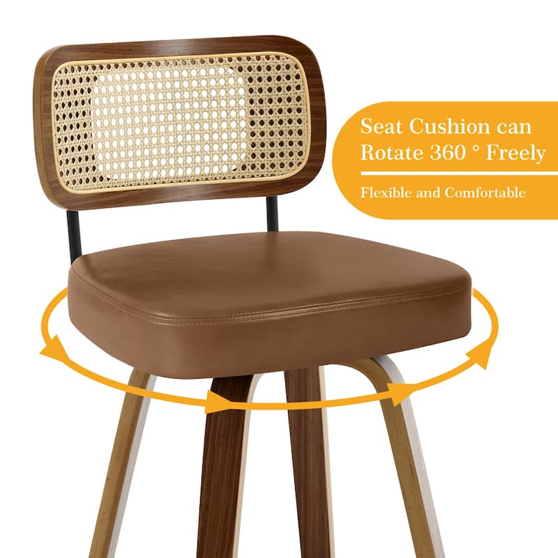 26"/29" Swivel Bar Stools/ Counter Stools with Bentwood Legs