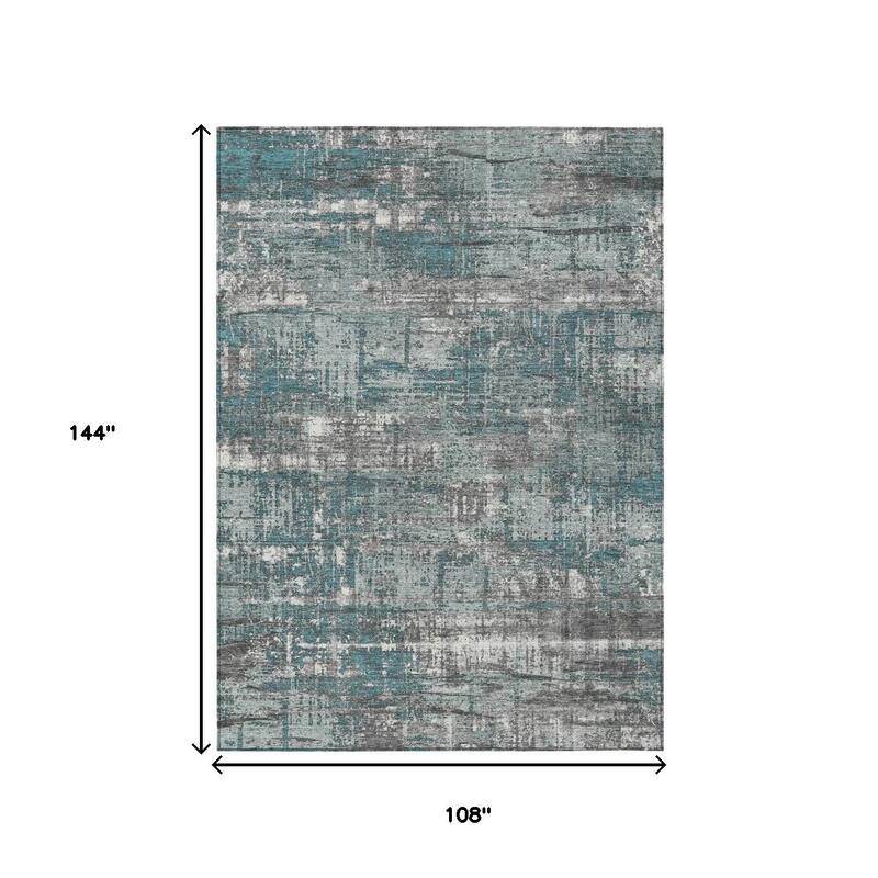 HomeRoots Geometric Transitional Rectangle Outdoor Rug