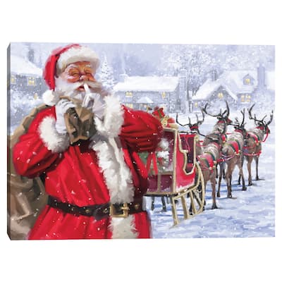 Santa and Sleigh Amend by The Macneil Studio Canvas Art Print