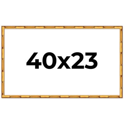 40x23 Frame Gold Bamboo Picture Frame Modern Photo Frame Includes UV Acrylic Shatter Guard Front Acid Free Foam Backing Board