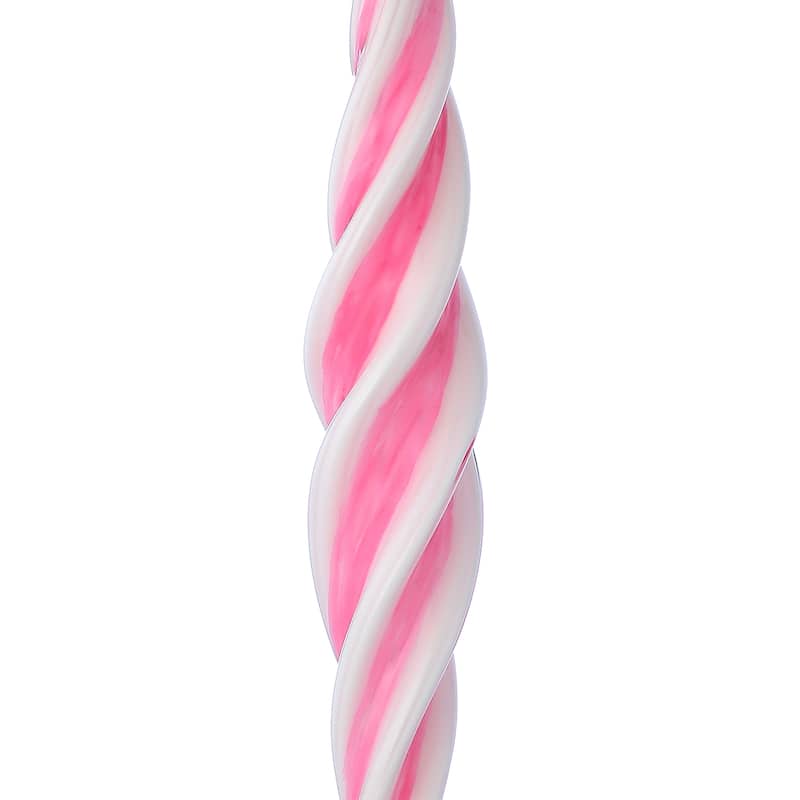 12" Glass Peppermint Finial Ornament Set of 4