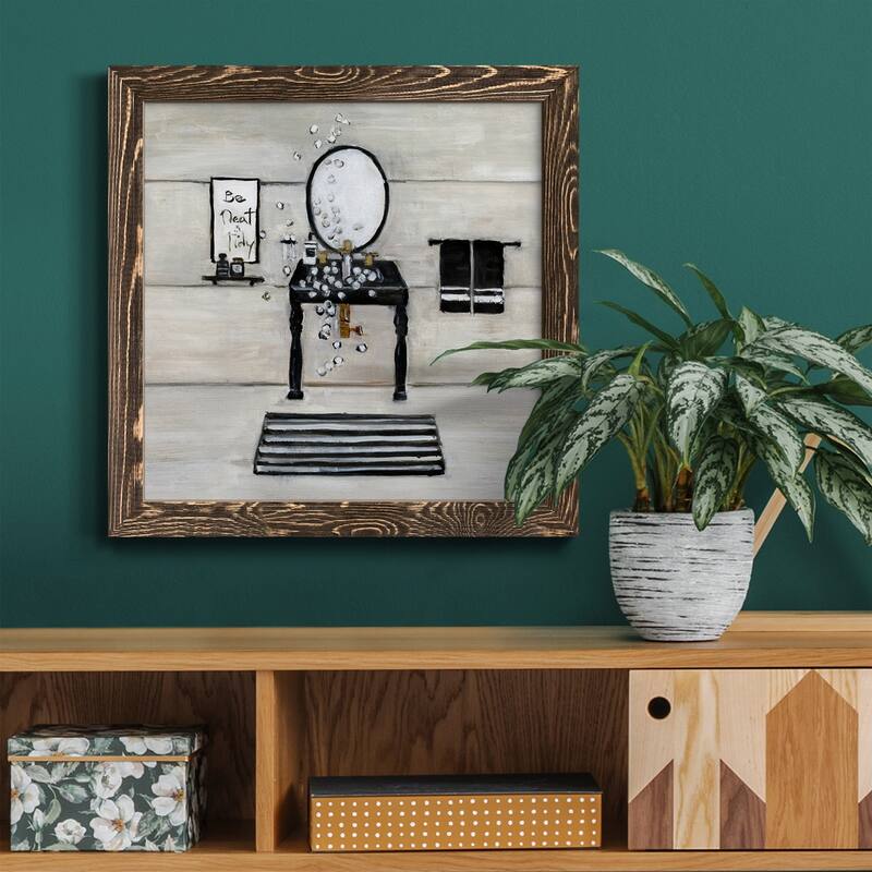 Neat and Tidy Bath-Premium Framed Canvas - Ready to Hang
