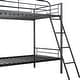 preview thumbnail 2 of 7, Furniture of America Landers Modern Twin over Twin Metal Bunk Bed with Attached Angled Ladder
