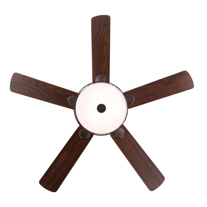 Kate 3-Light Transitional Glam Drum Shade LED Ceiling Fan With Remote, by JONATHAN Y - 52"