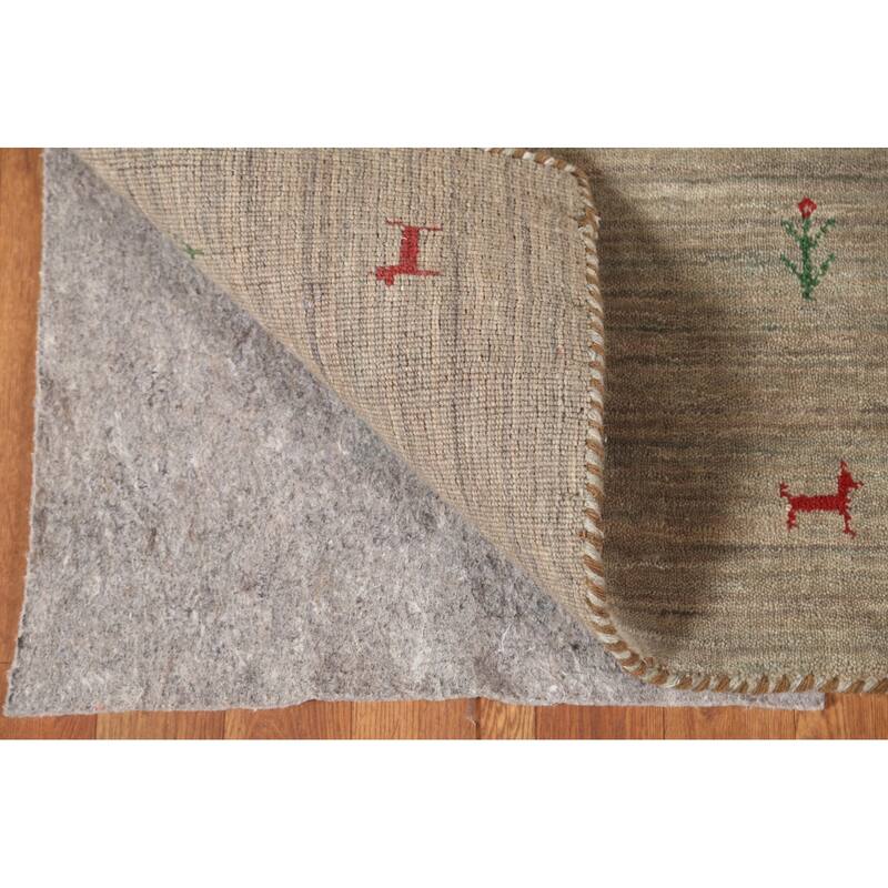 Little Animals Tribal Gabbeh Indian Accent Rug Handmade Wool Carpet - 2'9"x 4'11"