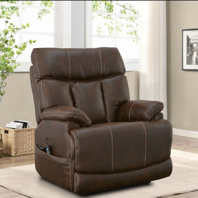 Clive Power Lift Recliner with Power Headrest & Lumbar by Flexsteel - Clove
